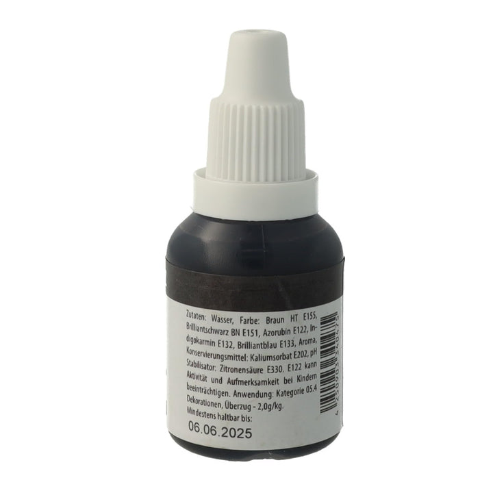 Bakeryteam Airbrush Lebensmittelfarbe Schwarz/Black 20Ml Coloranti Alimentari Naty Shop