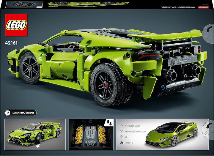 LEGO 42161 Technic Lamborghini Huracán Tecnica kit model de mașină de jucărie, set de construcție pentru mașini de curse pentru copii, băieți, fete și fani ai sporturilor cu motor, cadou de colecționat Seturi de constructie Besuche den LEGO-Store