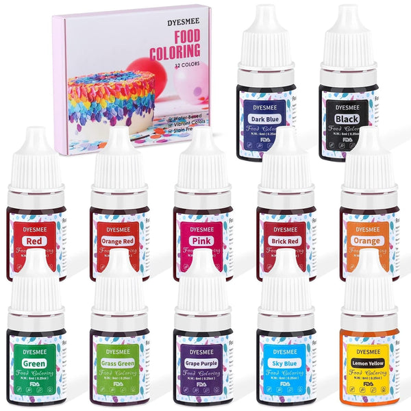 Set 12 coloranti alimentari lichizi, 12 x 6 ml Coloranti Alimentari Naty Shop 12 x 6 ml