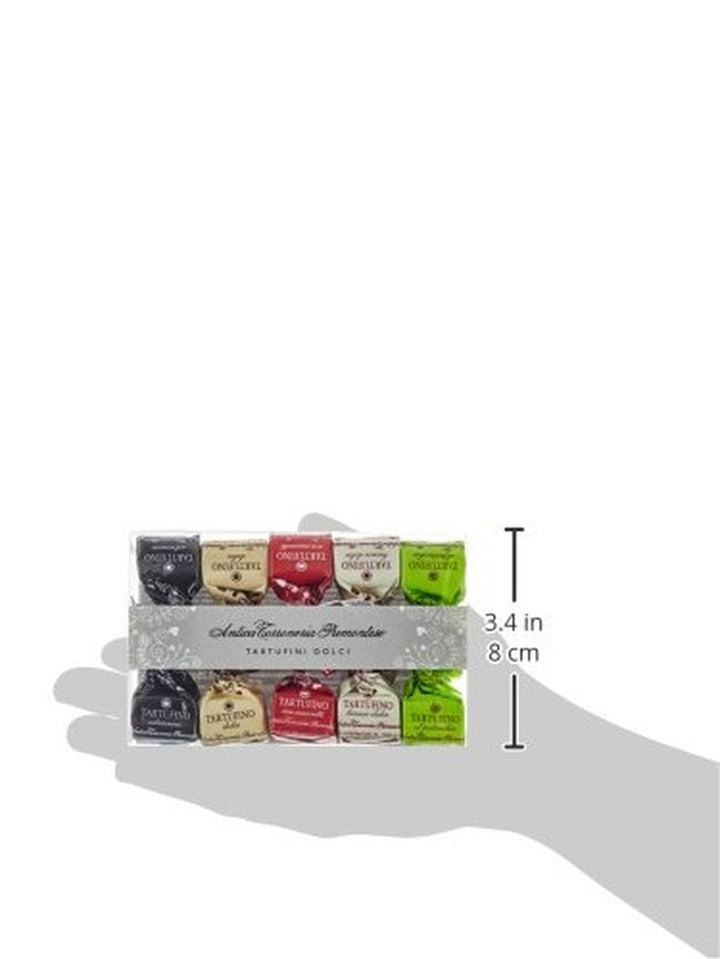Tartufini Ciocolată cu trufe mixte în cutie cadou din Italia, 70 grame Bomboane de Ciocolata Naty Shop