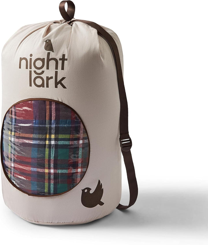 Night Lark Cosy Sherpa Fleece Blanket, Classic Red Tartan, 9 Tog, Luxurious, Fluffy, Thick And Reversible, Perfect pentru canapea, pat, canapea, canapea. Hipoalergenic, lavabil la mașină, Dimensiune: Paturi si Cuverturi Night Lark