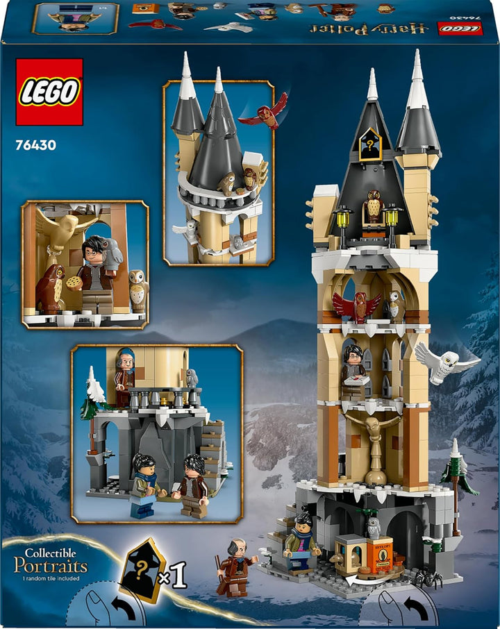 LEGO Harry Potter Owlery la Castelul Hogwarts, set de aventură cu animale de jucărie și 3 mini figurine, jucărie pentru film pentru copii, cadou pentru fete, băieți și toți fanii de la 8 ani 76430 Seturi de constructie Besuche den LEGO-Store