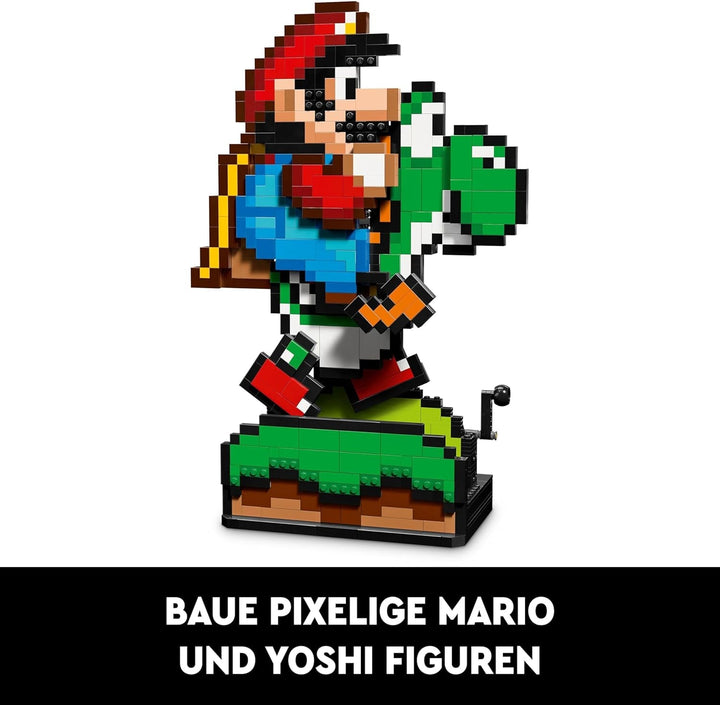 LEGO Super Mario World: Mario & Yoshi Nintendo Set de colecționat, figuri pixelate, model de construit și expus, decorațiuni pentru casă și de colecționat, kit de model și cadou pentru fanii adulți 71438 Seturi de constructie Besuche den LEGO-Store