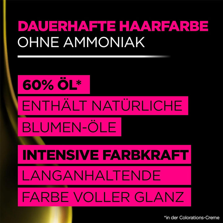 Garnier Olia Hair Colour 6.0 Light Brown + True Treasures Repair Treatment (340ml) pentru păr deteriorat - colorare fără amoniac, uleiuri naturale, acoperire păr gri, miere și ceară de albine, mai puțină rupere a părului Vopsea pentru par Naty Shop