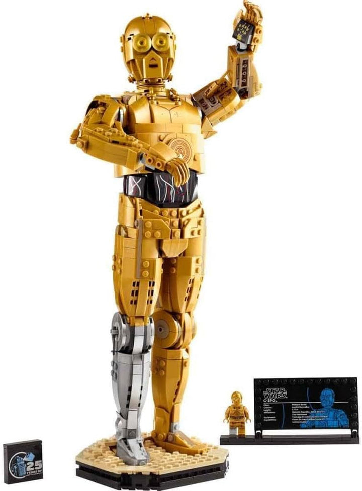 LEGO Star Wars C-3PO B, droid construibil, model de colecționat, construit și expus, idee de cadou nostalgic pentru adulți și fani, piesă de colecție, Playset fantezie 75398 Seturi de constructie Besuche den LEGO-Store