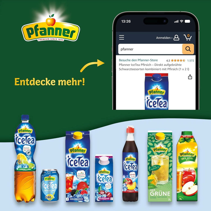 Pfanner Nectar de fructe cu căpșuni (8 X 1 litru) - 30 % conținut de fructe - băutură de căpșuni Naty Shop