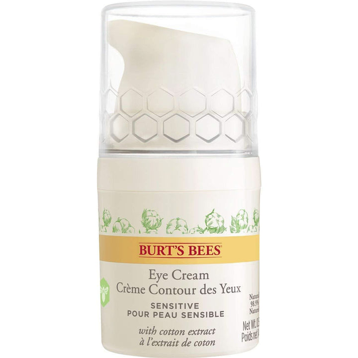 Burt'S Bees Cremă de ochi naturală pentru piele sensibilă cu extract de bumbac, 14 g Cosmetice si Infrumusetare Naty Shop Pentru piele sensibila