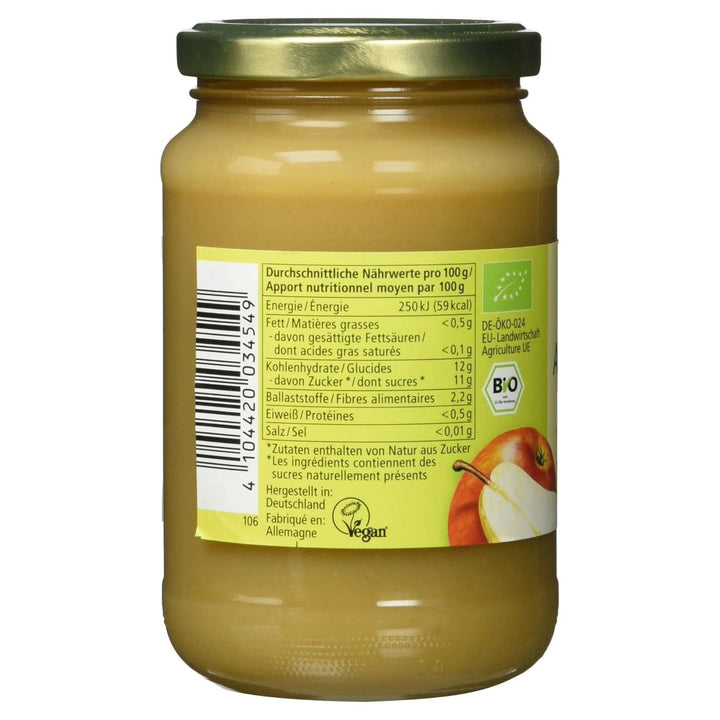 Piure de mere bio cu pere, 360 grame Mama si Copilul Naty Shop