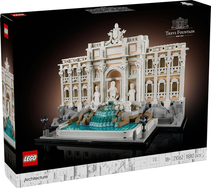 LEGO Architecture Trevi Fountain - Model al unui punct de reper din Roma cu sculpturi Minifigures - piesă de colecție pentru birou și sufragerie - cadou pentru adulți și iubitori de arhitectură 21062 Seturi de constructie Besuche den LEGO-Store