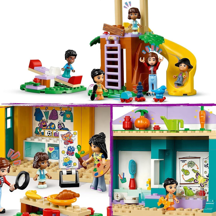 LEGO Friends Heartlake City Kindergarten, set de joacă pentru fete și băieți de la 4 ani, joc de rol creativ cu 2 figurine și 4 micro figurine, jucărie pentru dezvoltare socială 42636 Seturi de constructie Besuche den LEGO-Store