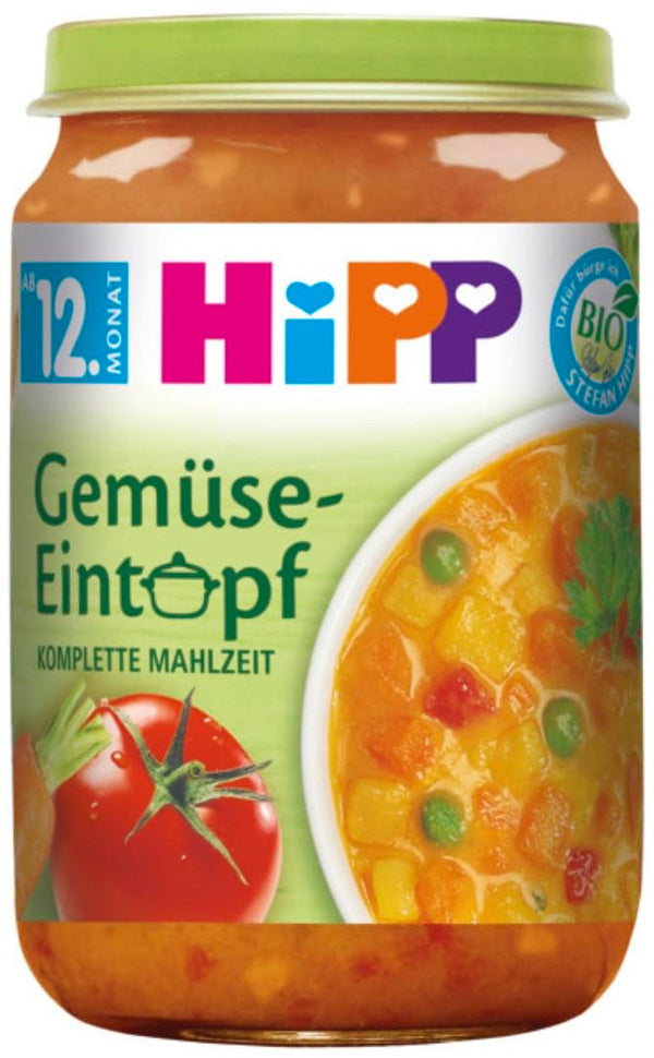 Tocănițe Hipp Organic de la 12 luni tocană de legume, 250G, pachet de 6 (6X250G) Mama si Copilul Naty Shop Default Title