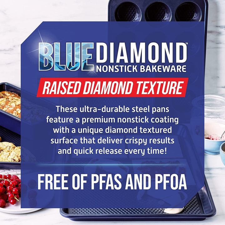 Blue Diamond Bakeware 12Er Muffinform Mit Antihaftbeschichtung, Blau Matrite si tavi pentru copt Naty Shop