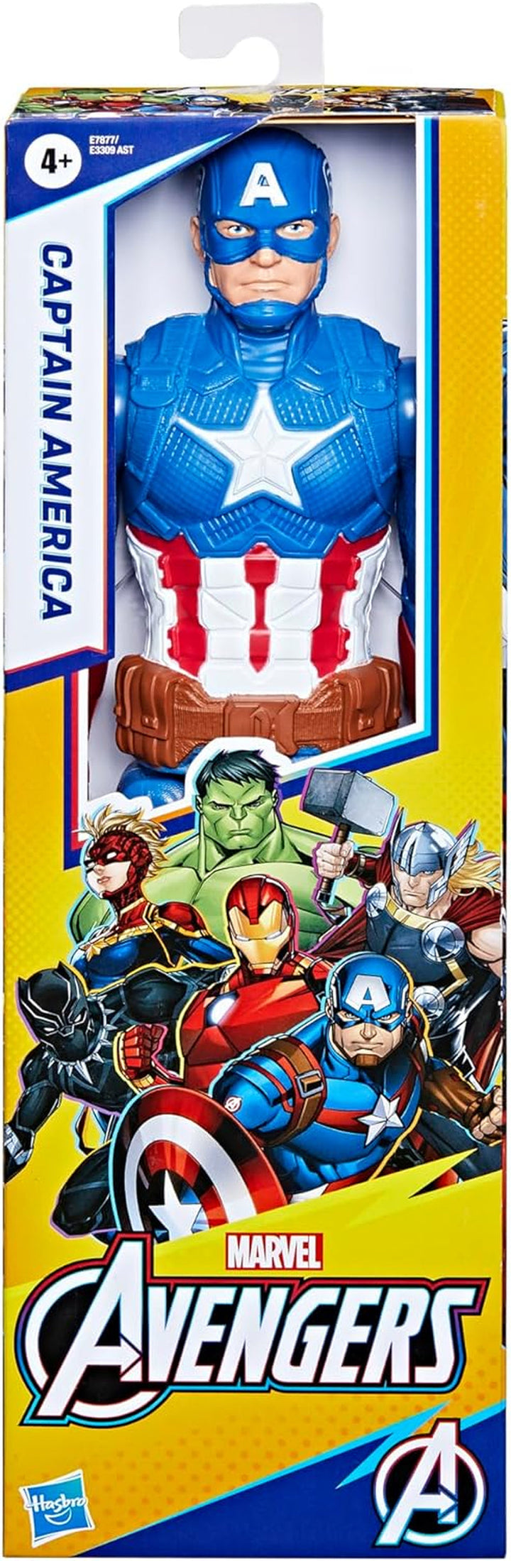 Marvel Avengers Titan Hero Series Blast Gear Captain America Action Figure, jucărie mare de 30 cm, pentru copii cu vârsta peste 4 ani, albastru Action figures Naty Shop