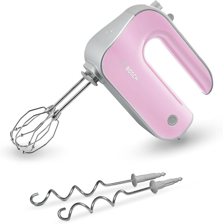 Bosch Handrührer Styline MFQ4835DE, 2X2 Rührbesen, 2 Edelstahl-Knethaken, Spülmaschinengeeignet, 575 W, Weiß Bucatarie Naty Shop Gentle Rosa/Silber