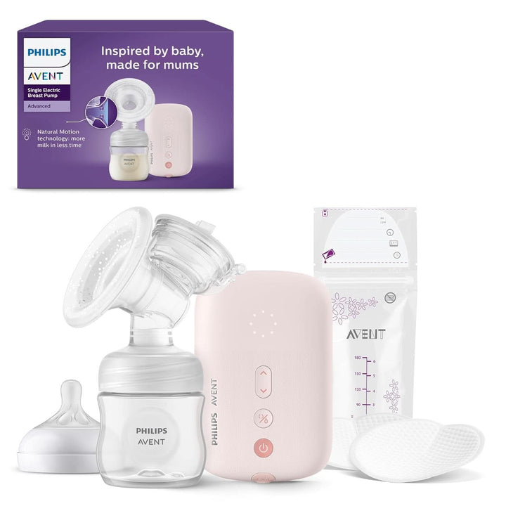 Pompă de sân electronică individuală Philips Avent - cu tehnologie Natural Motion, pernă confortabilă din silicon Accesorii Hrana si Alaptare Bebe Naty Shop Scf395/31