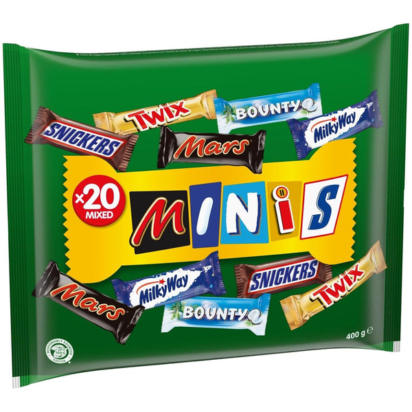 Pachet Mix, Mars, Snickers, Bounty, Twix, Milky Way și altele Bomboane de Ciocolata Naty Shop 400 grame Ciocolata