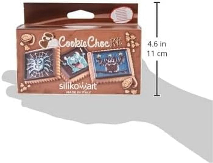 Silikomart 22.172.77.0165 CKC, 12 Monstri de Ciocolata pe Biscuiti Bucatarie Naty Shop