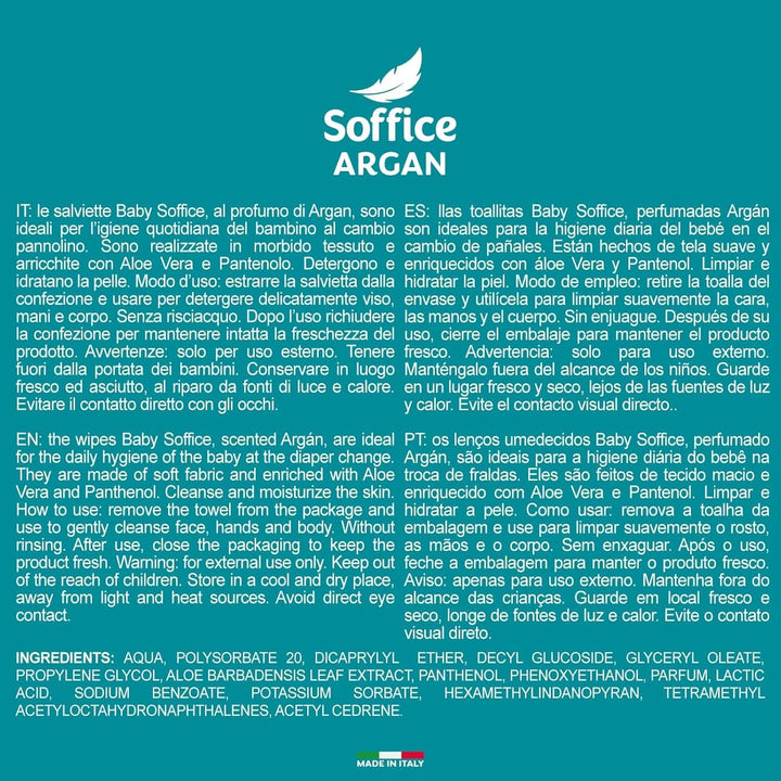 Feuchttücher Für Neugeborene, 72 Stück, Pop-Up Argan – Zubehör Und Produkte Für Die Hygiene Des Babys, Ideal Für Windelwechsel Und Kindergarten – Baby Wipes Sanft Und Reinigend – 12 Packungen Naty Shop