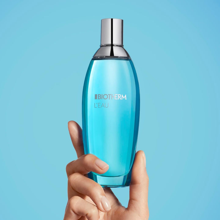 Biotherm L'Eau Eau De Toilette, Spray de corp revigorant și hidratant pentru femei, Spray de corp cu note fructate de portocală, mandarină și bergamotă, 100 ml