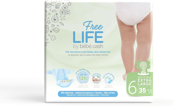 Freelife Baby Cash Windeln, Größe 6 (18 Kg Und +), 1 X 35 = 35 Windeln Naty Shop Taille 6 (140 Unité)