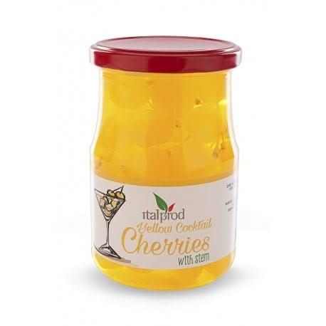 Cirese in maraschino cu codita, galbene, 225gr Materii Prime Profesionale Nati Shop