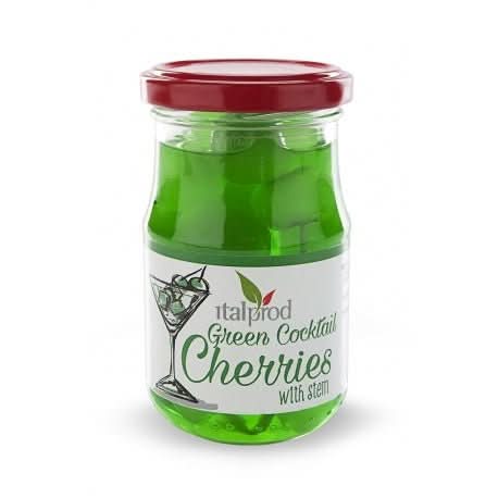 Cirese in maraschino cu codita, verzi, 225gr Materii Prime Profesionale Nati Shop