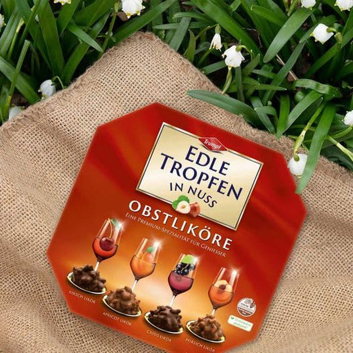 Edle Tropfen, ciocolată umplută cu lichioruri de fructe, 250 grame Bomboane de Ciocolata Naty Shop