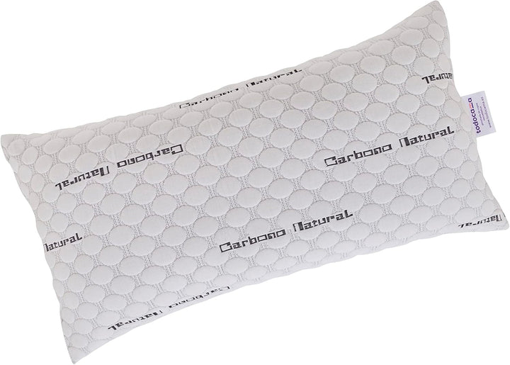 Todocama - Pernă de carbon viscoelastică, 100% viscoelastică, țesătură de carbon elastică, fermitate medie, înaltă (toate dimensiunile disponibile) (pachet 2 X 70 cm) Perne standard Naty Shop Gri 75 cm