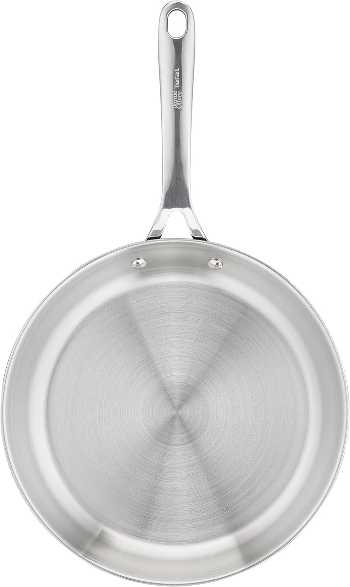 Jamie Oliver by Tefal Cook Smart tigaie 28Cm, Oțel inoxidabil neacoperit, Potrivită pentru inducție Oale si Tigai Naty Shop