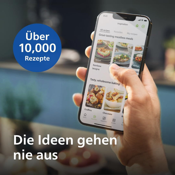 Philips 3000Er Airfryer XL - Tehnologie Rapid Air, prăjire cu până la 90% mai puțină grăsime, capacitate 1,2 kg, 6,2 litri, ecran tactil Electrocasnice Naty Shop