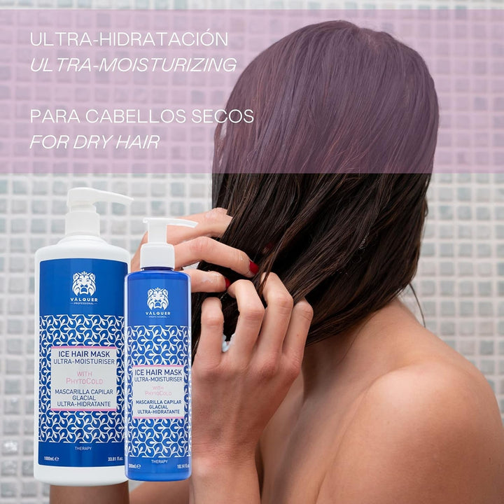 Valquer Profesional Ice Hair Mask - Mască de păr ultrahidratantă fără sulfați, săruri și siliconi Masca de par Naty Shop
