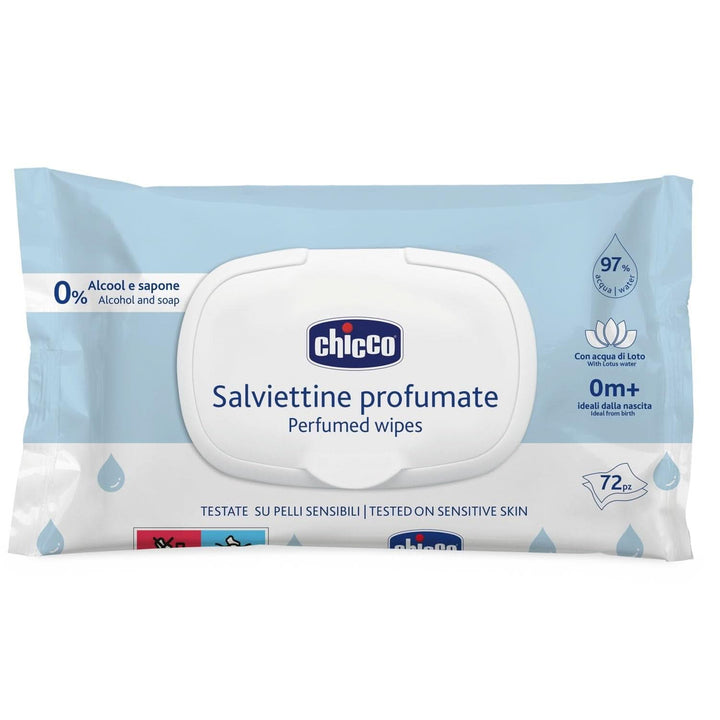 Șervețele de curățare multifuncționale Chicco pentru nou-născut, fără alcool, parfumate, potrivite pentru pielea sensibilă Servetele Umede Bebelusi Naty Shop