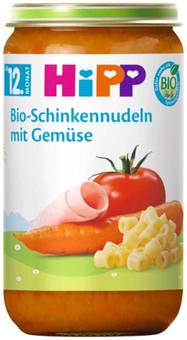 Hipp Organic Menus De la 12 luni Tăiței cu șuncă bio cu legume, 250G, pachet de 6 (6X250G) Mama si Copilul Naty Shop Default Title
