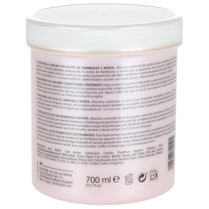 Mască de păr cu ulei de zmeură și mentă Urban, 700 ml Masca de par Naty Shop
