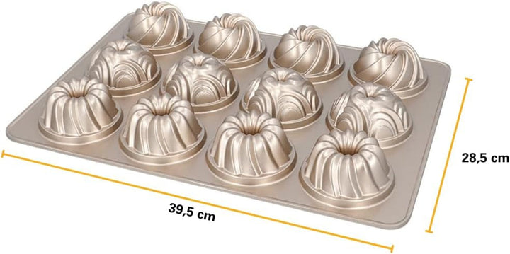 Birkmann, Contoura, Gugelhupfblech Violet, Backform Aus Aluguss, Mit Antihaftbeschichtung Und Rezept, 887077 Matrite si tavi pentru copt Naty Shop