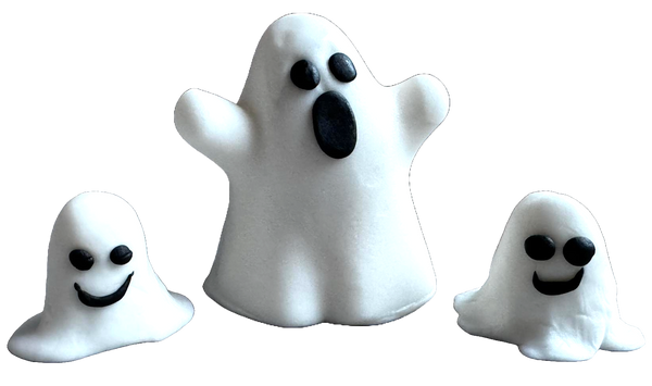 Set 3 decoratiuni comestibile din pasta de zahar, Halloween, Familia Fantoma Decoratiuni din Pasta de Zahar Naty Shop