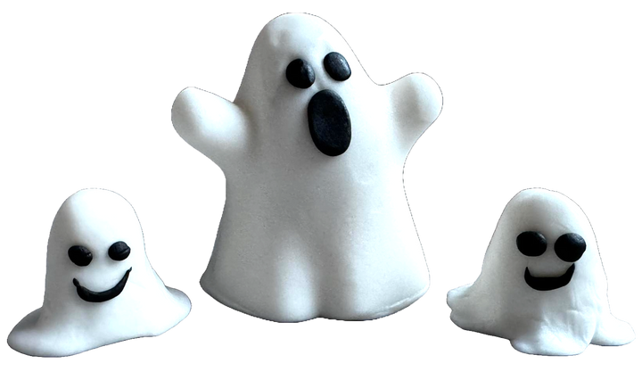 Set 3 decoratiuni comestibile din pasta de zahar, Halloween, Familia Fantoma Decoratiuni din Pasta de Zahar Naty Shop