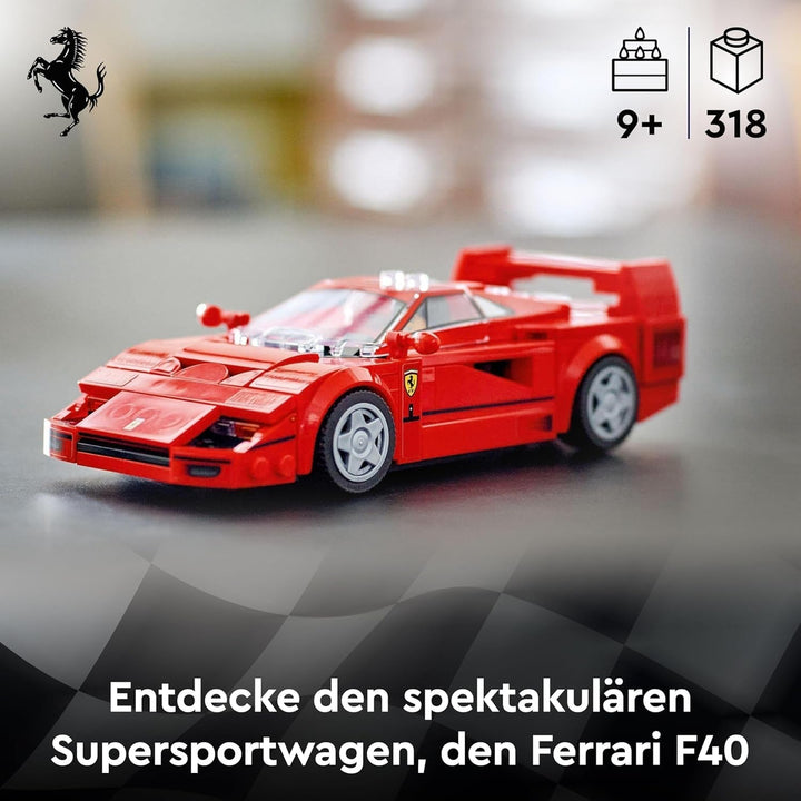 LEGO Speed Champions Ferrari F40 Super Sports Car, Playset cu mașină de jucărie construibilă și șofer minifigurină, set de construcție de colecție pentru copii, cadou pentru băieți și fete 76934 Seturi de constructie Besuche den LEGO-Store