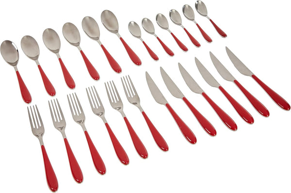 Set tacâmuri Bugatti Gioia, 24 piese, roșu Bucatarie Naty Shop
