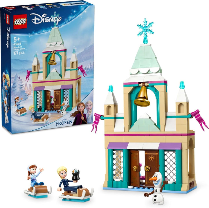 LEGO Ç€ Disney Frozen Castelul Arendelle, jucărie de prințesă cu mini păpuși ELSA, Anna și Olaf și o figură de pinguin, Playset fantezie, cadou pentru fete de la 5 ani 43265 Seturi de constructie Besuche den LEGO-Store Titlu implicit