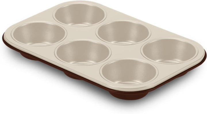 Blackstone Kuchenform 12 Muffins, Stahl, Schwarz/Grau Stein, 6 Einheiten Matrite si tavi pentru copt Naty Shop 6 Muffins Linie Chocoforme