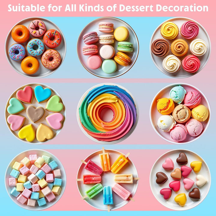 Colorant alimentar liposolubil 7 culori x 12 ml, colorant alimentar foarte concentrat pe bază de ulei pentru ciocolată, colorant alimentar pentru decorarea torturilor, brioșe, copt, glazură, fondant