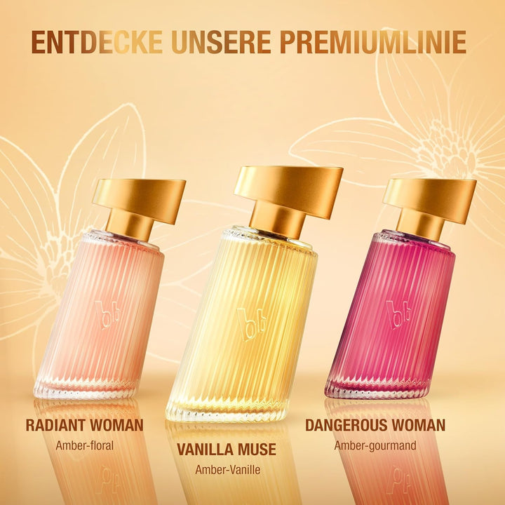 Bruno Banani Vanilla Muse Eau De Parfum pentru ea, parfum fructat de chihlimbar cu flori albe, piersică și vanilie, intens, de lungă durată și seducător de feminin, 30 ml