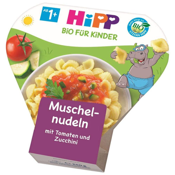 Paste Hipp Shell cu roșii și dovlecel organic, pachet de 6 (6 x 250 g) Mama si Copilul Naty Shop
