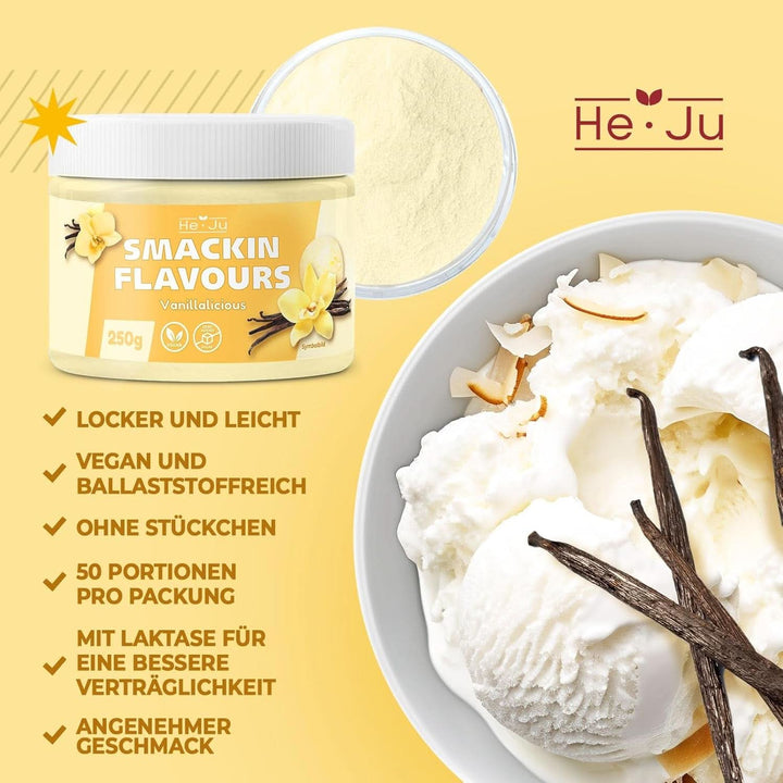 He-Ju, Pudră cu aromă de vanilie, 250 grame Arome Naty Shop