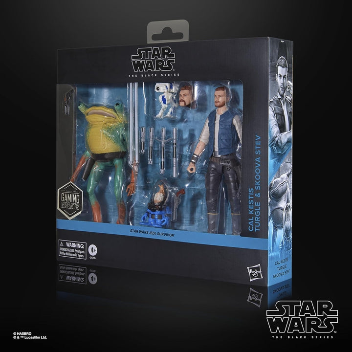 Star Wars seria neagră Cal Kestis, Turgle & Skoova Stev, Star Wars Jedi: Survivor Figuri de acțiune de colecționat (Scară 15 Cm) Action figures Naty Shop