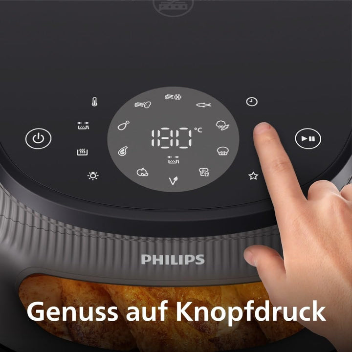 Philips Airfryer 3000 Series 6.2L, Fereastră de gătit, 16 funcții de gătit în 1, Tehnologie Rapidair plus, Eliminarea grăsimilor, Aplicație de rețete Homeid Electrocasnice Naty Shop