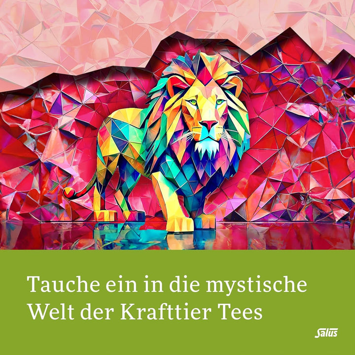 Salus - Ceai Krafttier - Libelula curajoasă - 1X 15 pliculețe filtru (24 g) - Ceai de plante cu aromă de lămâie - Cu sunătoare - Aromatizat - Bio