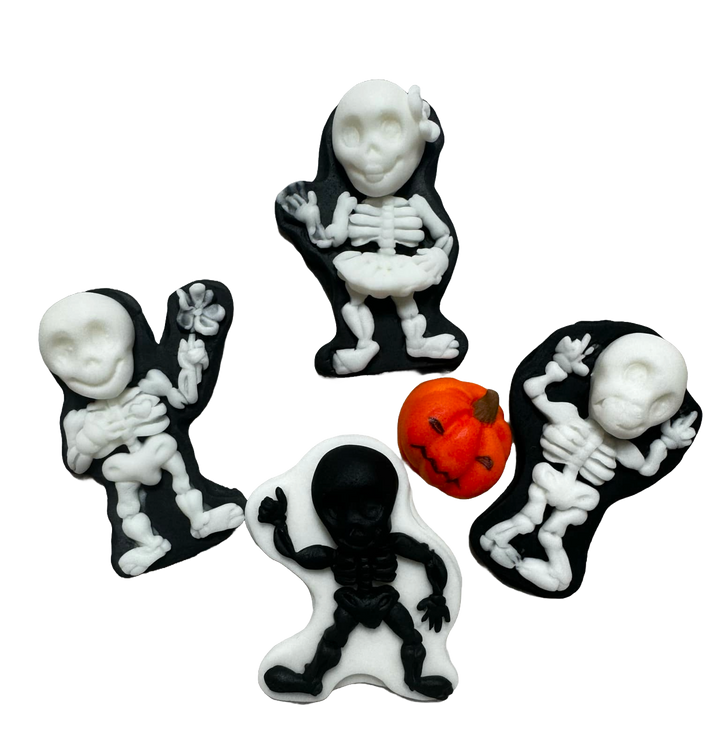 Set 5 decoratiuni comestibile din zahar, Toamna Decoratiuni din Pasta de Zahar Naty Shop