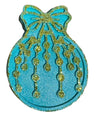 Decoratiune comestibila din zahar, Glob de brad, turcoaz Nati Shop